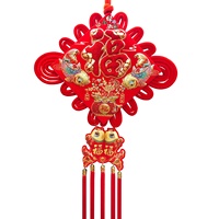 Nouvel an chinois noeud décoration 2024 fête du printemps chinois pendentif suspendu nouvel an tenture murale ornement avec glands