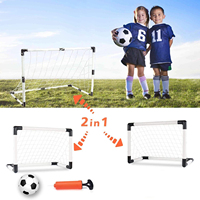 Juego de equipo de Fitness y puerta de fútbol de plástico para exteriores e interiores para niños, juguete educativo de fútbol para niños, juego al aire libre