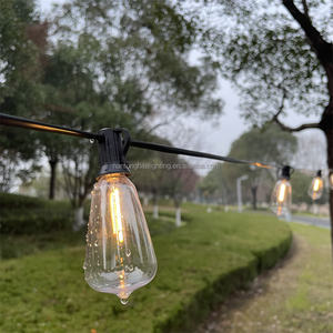 Cadena de luces <span class=keywords><strong>LED</strong></span> E12 ST38 enchufe de la UE 10M 20 luces 220V IP44 al aire libre Camping boda evento Cadena de luces decorativas - Product Image 2