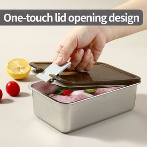 Boîte à lunch personnalisée en acier inoxydable 304, scellée, compatible micro-ondes, avec couvercle en plastique pour four à micro-ondes - Product Image 3