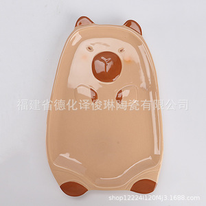 Plato para salsa de cerámica con diseño de capibara para uso en la cocina del hogar. - Product Image 3
