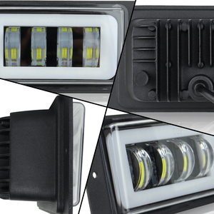 Feux antibrouillard Lada super lumineux 4smd Ring 6 pouces 40W DRL, clignotants de haute qualité, double couleur blanc LED 8000 lumens 12V - Product Image 4