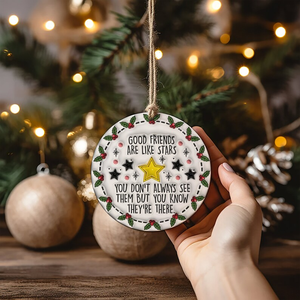 Nuovo Ciondolo Decorativo Natalizio in Resina Bianca per Sublimazione, Ornamento per Decorazioni Natalizie - Product Image 5