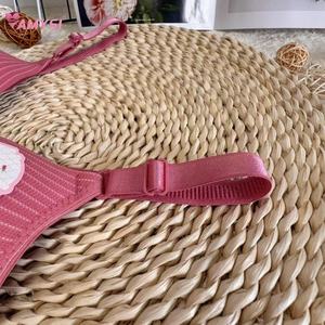 3308 # 高品質36-42女性用夏ブラジャーストライプワイヤレスブラジャー調整可能コットンコンバーチブルストラップブラ - Product Image 5