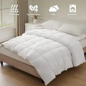 Ấm áp 5 sao khách sạn chất lượng trắng ngỗng xuống lông điền nhẹ ngỗng xuống Comforter thích hợp cho giấc ngủ nóng
