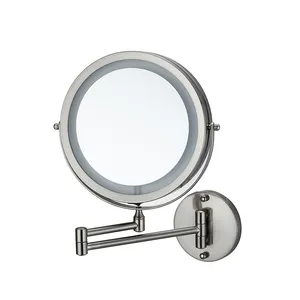 10 배 잘 고정된 메이크업 거울 7 인치 속눈섭 연장 거울 두 배 편들어진 확대 재충전용 메이크업 거울
