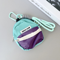 Nouvelle Pochette Tendance Mini Porte-Monnaie Triangulaire avec Porte-clés, Support pour Écouteurs en Polyester, Rangement Compact de Voyage pour Marques de Détail
