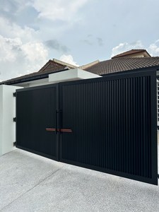 Nướng cổng thiết kế bên ngoài phía trước cửa ra vào Thép Chính đường lái xe cổng bất động sản rèn sắt cổng - Product Image 6