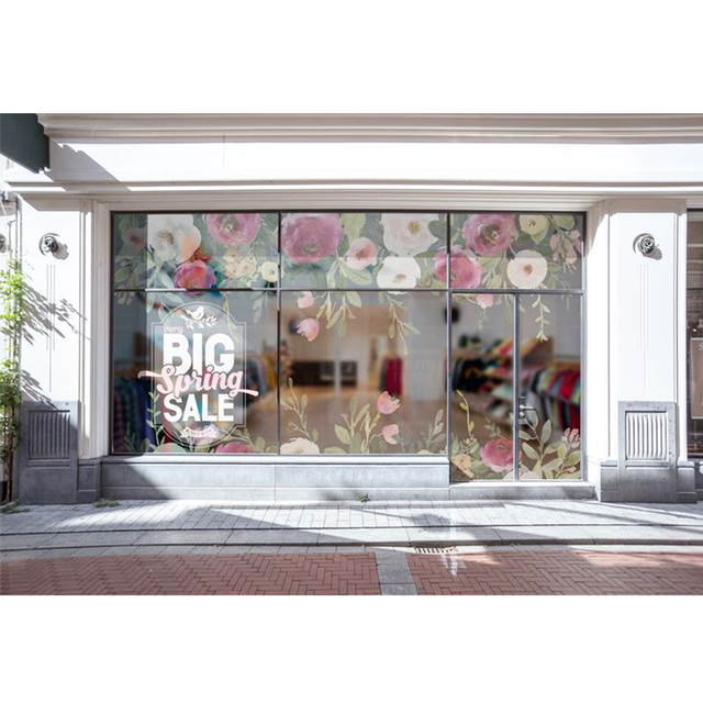 Window Sticker Clear Vinyl Glass Easy Peel Off Double Sided Window Decorative Decal Sticker