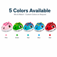 Nouveau casque de vélo pour enfants Dinosaure, design cool de dessin animé, réglable, pour trottinette et skateboard, équipement de protection pour tout-petits