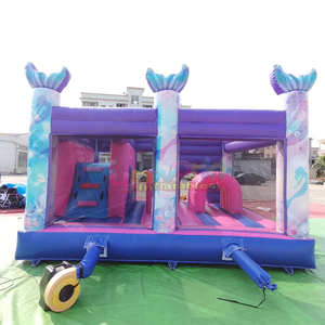 บ้านลมเด็กเกรดเชิงพาณิชย์ ชุดบ้านลมเป่าลมรูปปราสาทพร้อมสไลเดอร์ - Product Image 3