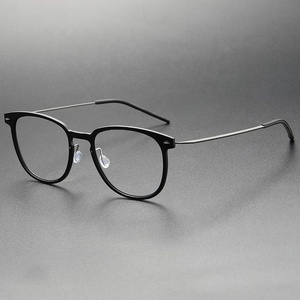 Sh6549 màu sắc đôi phụ nữ kính khung thời trang rõ ràng chống ánh sáng màu xanh Kính mắt mèo kính quang học Khung kính máy tính - Product Image 3