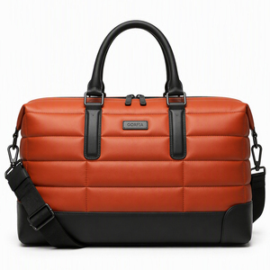 Customized Logo New Luxury Color Blocking Quilted <b>Travel</b> Duffle <b>Bag</b> PU Leather Large Capacity Luggage Messenger <b>Bag</b> for <b>Weekend</b> - Product Image 3