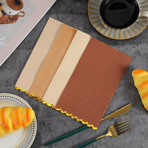 <b>Paper</b> Napkins 330mmx400mm Solid Color Hot Stamping Disposable For Restaurants Hotels Themed Party - Product Image 2