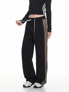 Pantaloni sportivi larghi da <span class=keywords><strong>donna</strong></span> pantaloni larghi <span class=keywords><strong>grigi</strong></span> a vita alta pantaloni sportivi da <span class=keywords><strong>donna</strong></span> pantaloni larghi da <span class=keywords><strong>donna</strong></span> con Logo personalizzato - Product Image 2