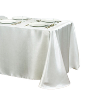 Nappe en Satin Personnalisée Tissée pour Fête à Domicile, Mariage, Banquet et Décoration de Table de Dîner, Sur-Nappe de Mariage Personnalisée