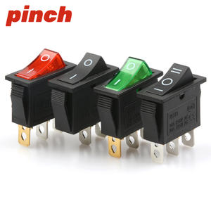 Interruptor basculante KCD3 de 3 pines y 2 posiciones con luz roja de 16A para dispensador de agua - Product Image 2