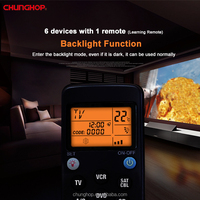 Control Remoto Universal Inteligente Chunghop RM-991 con Pantalla LCD para TV y Aire Acondicionado