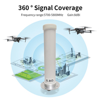 5700-5900MHz Anti Drone antenne spirale à paroi unique 16 DBi polarisation extérieure hélicoïdale 5.8G antenne spirale pour Anti Drone