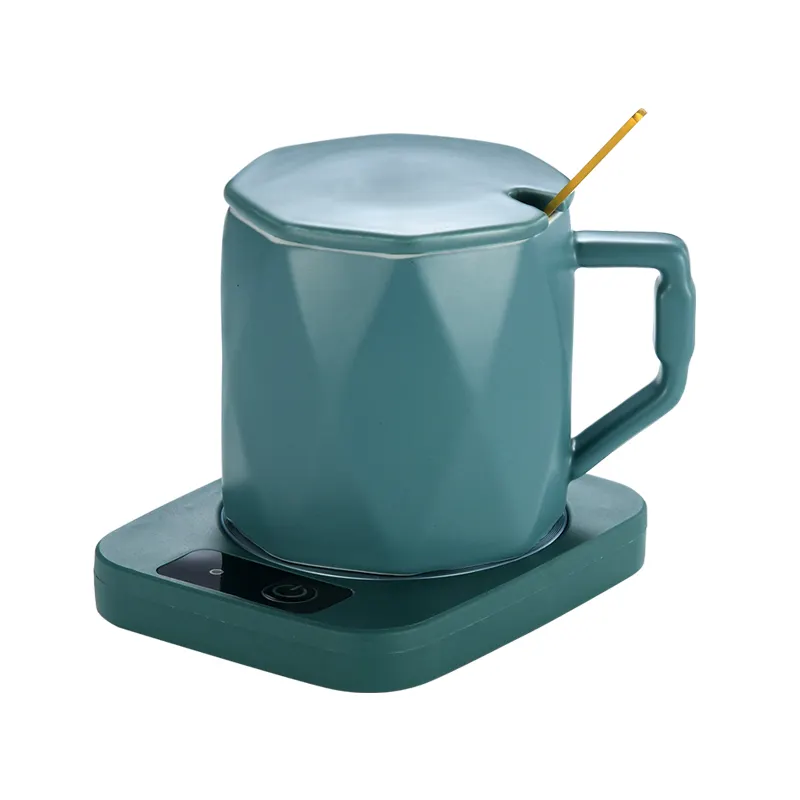 Taza de cerámica con Control de temperatura, taza inteligente con placa de calentamiento, tazas de té y café de porcelana personalizadas, superventas