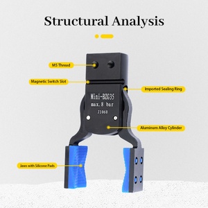 Pinza Neumática Serie Mini-B J-1080, Accesorio de Sujeción Ampliado de Forma Especial con Detección Magnética y Sujeción Estable - Product Image 1