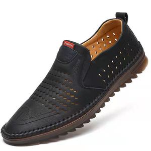 Chaussures bateau en daim pour homme, bout rond, respirantes, chaussures décontractées d'été, semelle en caoutchouc, doublure en coton - Product Image 5