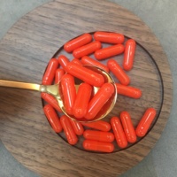 Capsules vides en gélatine bovine certifiées Halal GMP ISO, solubles dans l'estomac, logo personnalisable, couleur écarlate, tailles 0 et 00, échantillon