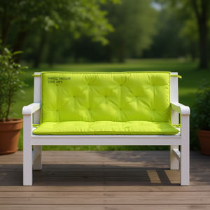 Juego de Cojines para Banco de Jardín, Rectangulares, Verdes, Resistentes al Agua, Extraíbles, Lavables, para Todas las Estaciones, Relleno de Fibra de Poliéster - Product Image 2