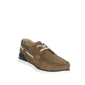 Chaussures bateau pour homme Baerchi, à lacets, en cuir marron, décontractées - Product Image 5