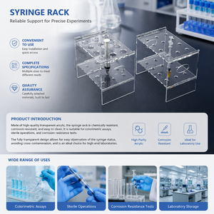 Support de seringue en acrylique Degao 1 ml 5 ml, résistant aux hautes températures, aux acides et aux alcalis, pour laboratoire - Product Image 2
