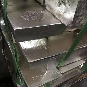 Bloc brut de fusion de métaux et de fonderie d'alliages, Lingot d'étain primaire de haute pureté 99,99 %, blanc argenté, qualité industrielle - Product Image 4