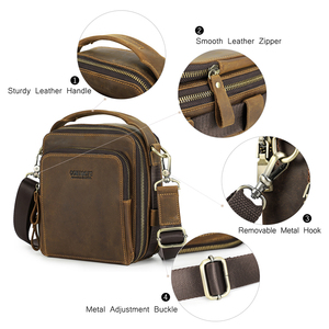 Borsa a tracolla a tracolla in vera pelle con Logo personalizzato Business Small Phone Bag per uomo Sling <span class=keywords><strong>Messenger</strong></span> - Product Image 3