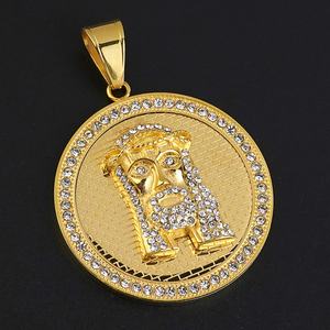 Colgante de Jesús en Acero Inoxidable Dorado, Joyería Personalizada, Accesorios Religiosos, Dijes de Cristal, Directo de Fábrica - Product Image 4