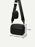 Sac bandoulière matelassé personnalisé avec logo, mini pochette détachable pour promotion de marque, vente en gros