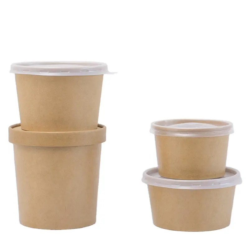 Einweg-Suppen behälter Papier behälter für Lebensmittel und günstige Preis Eis behälter Fabrik