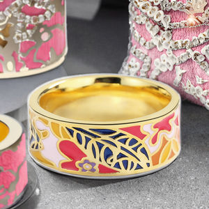 แหวนทอง 18k ชุบทองคำขาว รูปทรงดอกไม้ ประดับเพชรซิคอน 3A เคลือบเงา สำหรับผู้หญิง ใช้ในงานแต่งงาน ครบรอบแต่งงาน และงานหมั้น - Product Image 3