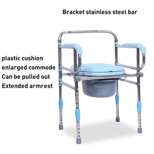 KSMED <b>Walker</b> with Commode Chair KSM-CC Multi-purpose Bathroom <b>Folding</b> Commode Chair Toilet Chair for the Elderly - Product Image 2