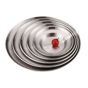 Stainless Steel Round Fruit Tray Gold Plated Elegant Serving Plate For Hotel Meals - Product Image 3