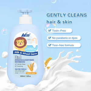 <span class=keywords><strong>Shampoo</strong></span>, Bagnoschiuma e Balsamo 3 in 1 per Neonati, Marca Privata, Biologico, 100% Naturale, al Profumo di Latte e Grano, Delicato e Senza Lacrime - Product Image 1