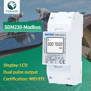 SDM230 Modbus 100a Tipo de riel de guía Medidor de energía inteligente Medidor inteligente monofásico para inversor solar <span class=keywords><strong>Growatt</strong></span> - Product Image 1