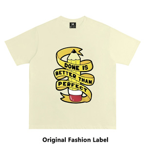 T-shirt Unisex in Puro Cotone Stile Americano, Nuova Collezione con Stampa Cartoon Disegnata a Matita, Collo Tondo, Vestibilità Ampia, Manica Corta - Product Image 3