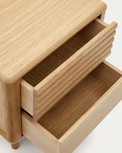 Premium Handmade Solid Wood <b>Bedside</b> Cabinet Featuring 2 Smooth Storage Drawers Modern Classic Furniture Designs - Product Image 3