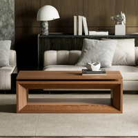 Table basse relevable moderne et durable en noyer, placage bois massif, MDF, hauteur réglable, rangement, mobilier de salon