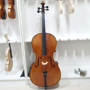 Cello professionnel naturel flammé fait main en gros avec <span class=keywords><strong>archet</strong></span> en bois de Brésil et prix bas - Product Image 1