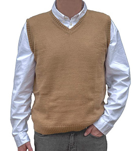 Suéter personalizado <span class=keywords><strong>de</strong></span> lana <span class=keywords><strong>de</strong></span> <span class=keywords><strong>alpaca</strong></span> sólida <span class=keywords><strong>para</strong></span> <span class=keywords><strong>hombre</strong></span>, OEM 12gg <span class=keywords><strong>para</strong></span> cuello <span class=keywords><strong>de</strong></span> polo, prendas <span class=keywords><strong>de</strong></span> punto sin mangas transpirables y antiencogimiento <span class=keywords><strong>para</strong></span> invierno - Product Image 4