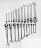 Clé à douille en acier CRV 21mm 72 dents OEM 22 pièces/ensemble nouveau Type combinaison d'extrémité de boîte réversible Chrome industriel bricolage
