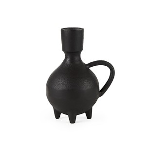 HMS 7 \ "vaso tondo in ceramica nera elegante in porcellana per decorazioni per la casa - Product Image 2