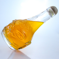 Bouteilles en verre transparent carrées Marasca de 250 ml, 500 ml, 750 ml pour huile, sirop, sauce, boisson, liqueur, avec bouchons en métal