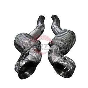 กระจกป้องกันความร้อน SS304น้ำวนท่อล่างสำหรับเฟอร์รารี F12 Berlinetta 812ความเร็วสูง6.5L V12ประสิทธิภาพการทำงาน - Product Image 4