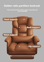 Fauteuil de Bureau Exécutif Ergonomique Moderne à Coût Réduit en Cuir Synthétique, Hauteur Réglable, Repose-Jambes, Coussin Confortable et Moelleux